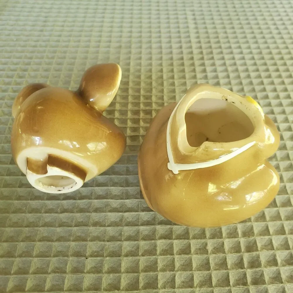 Vintage Winking Mouse Ceramic Jam Jar Sugar Bowl Made in Korea 5.5
